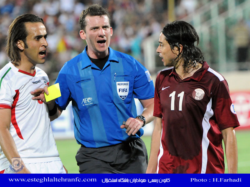 مسابقات انتخابی جام جهانی 2014 برزیل - ایران 0 قطر 0  - 23/03/1391 - درگیری علی کریمی