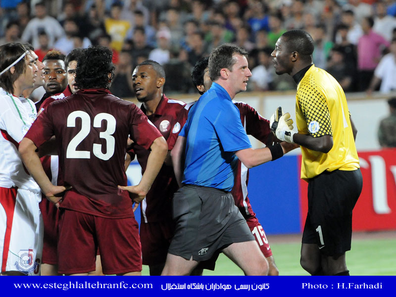 مسابقات انتخابی جام جهانی 2014 برزیل - ایران 0 قطر 0  - 23/03/1391 - درگیری دروازه بان قطر